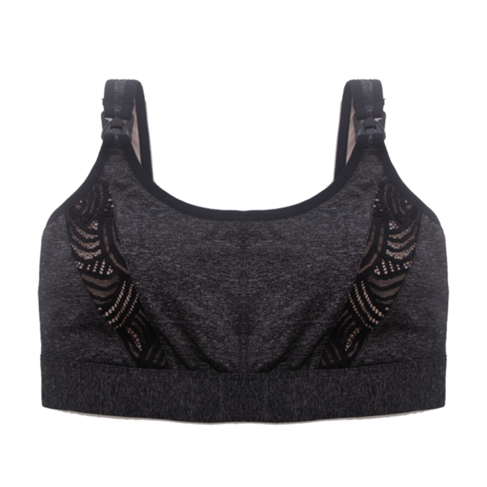 Jo Charcoal Maternity Sports Bra | Silver Lining Lingerie