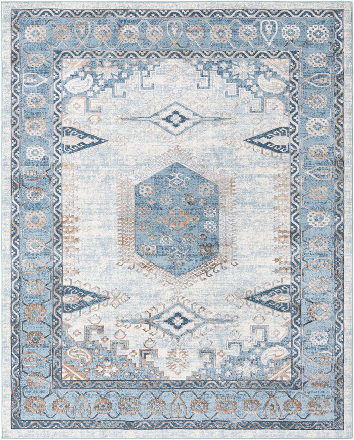 Kensington Collection Area Rug -  Notting Rectangle Blue Main