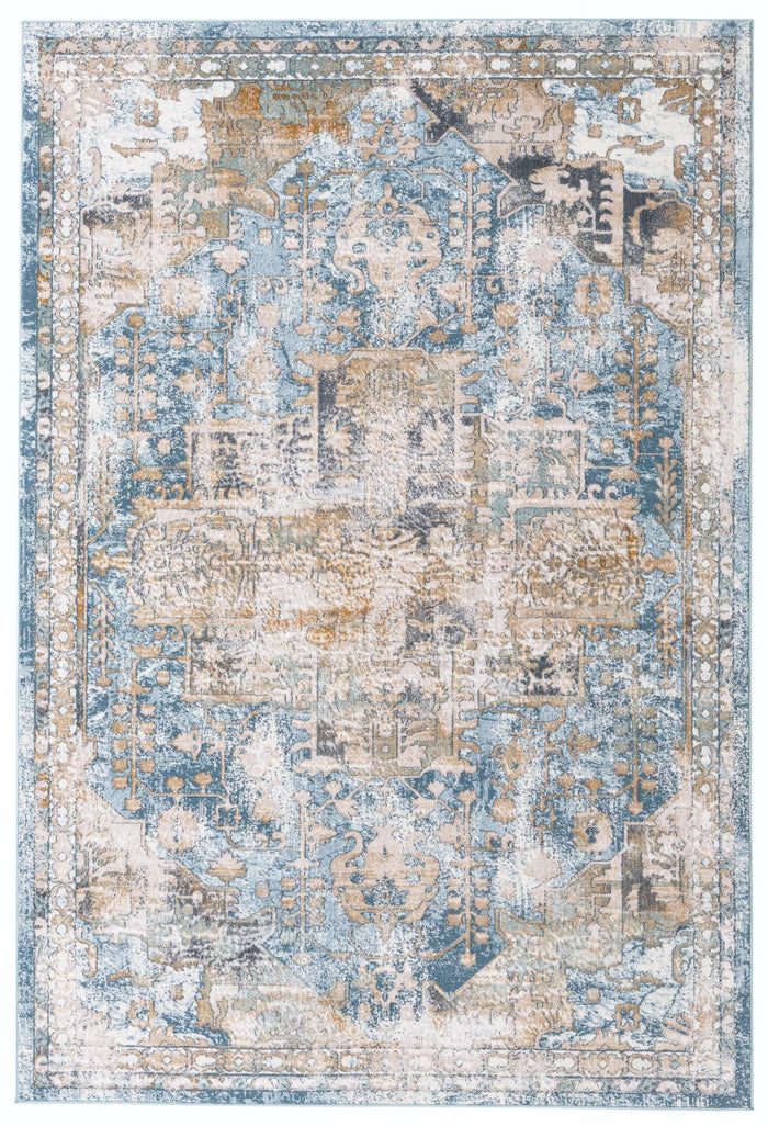 Kensington Collection Area Rug -  Paddington Rectangle Blue  lifestyle 2