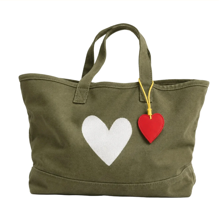 Kerri Rosenthal  Imperfect Heart Tote in Army Green