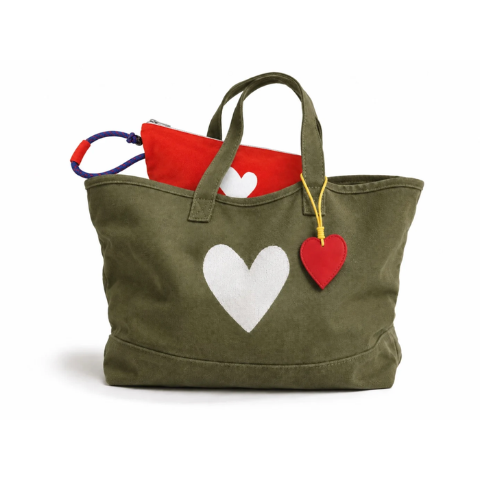 Kerri Rosenthal  Imperfect Heart Tote in Army Green