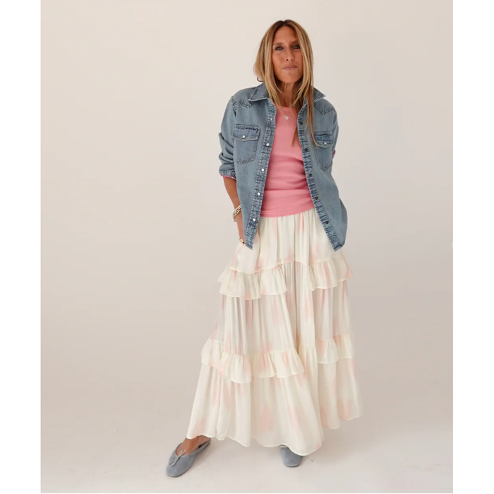 Kerri Rosenthal Western Pia Shirt in True Denim - Romantiques