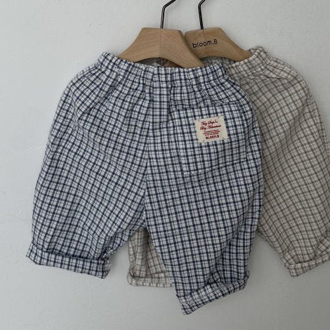 Kids Classic Check Pants Navy - kids