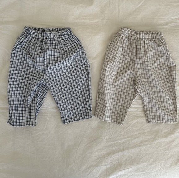 Kids Classic Check Pants Navy - kids
