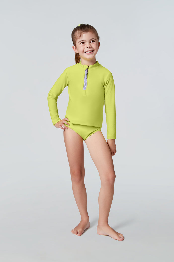 Watskin Jackie kids long sleeve half zip two piece set in Margarita