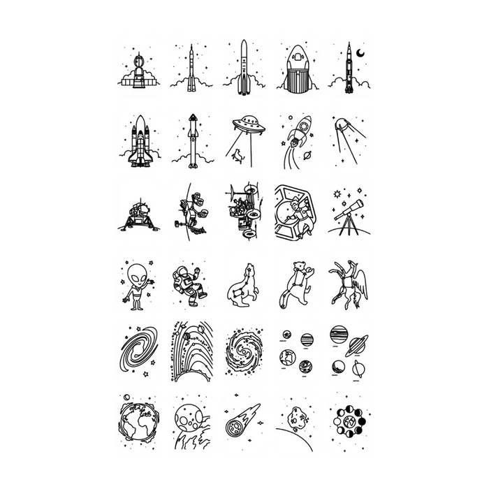 KIDYDRAW-MINI - REFILL - Galaxy en Dinosaurussen
