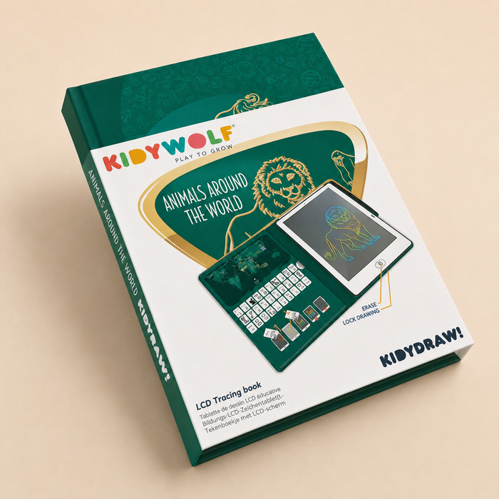 KIDYDRAW-MINI - tekentablet "dieren over de hele wereld"