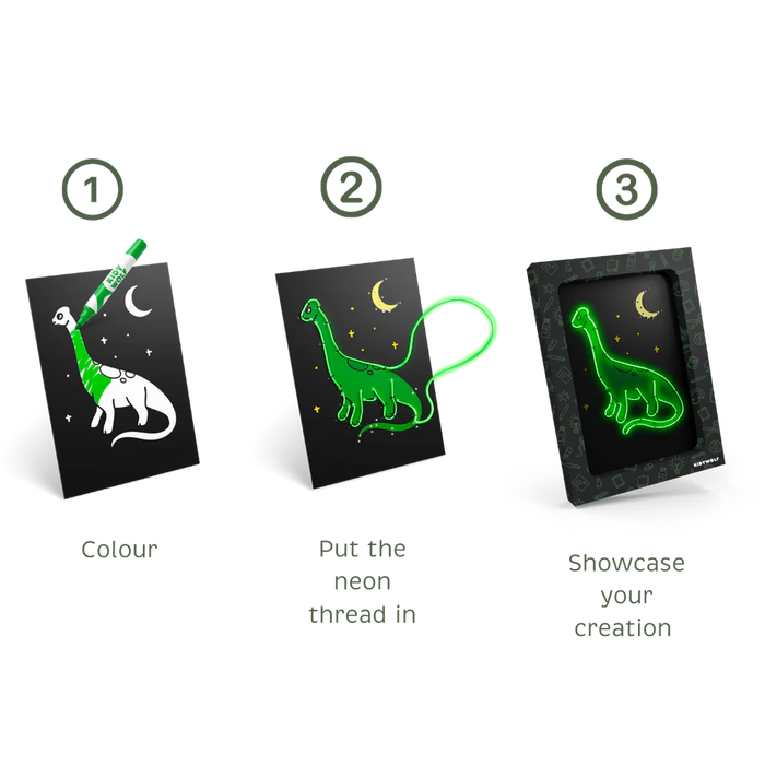KIDYNEON Creatieve Neon Set – dino's
