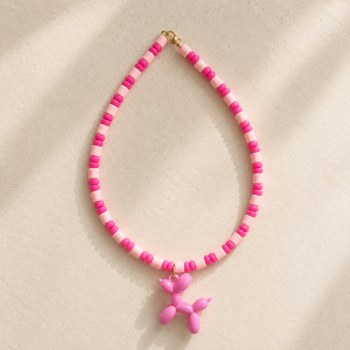 Kinderketting Ballonhond Roze