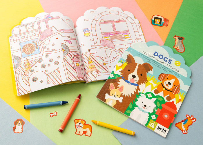KLEURBOEK MET STICKERS - honden