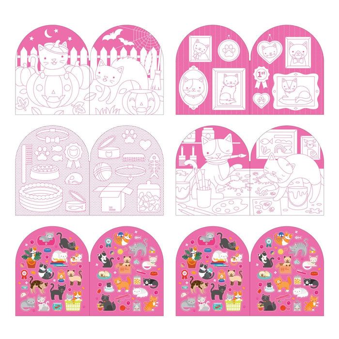 KLEURBOEK MET STICKERS - katten