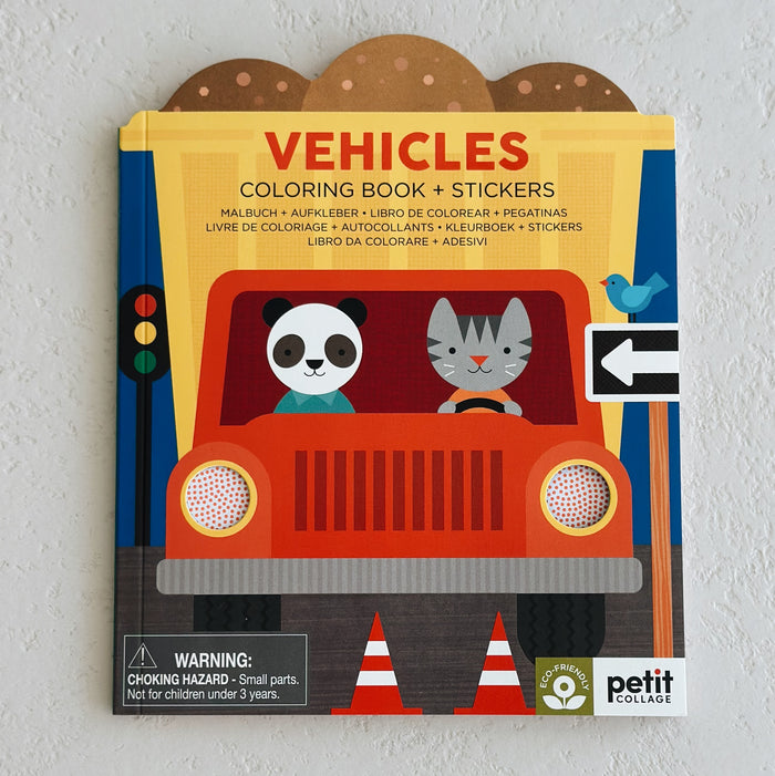 KLEURBOEK MET STICKERS - voertuigen