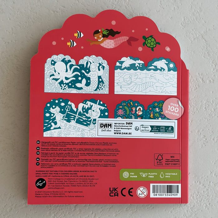 KLEURBOEK MET STICKERS - zeemeerminnen