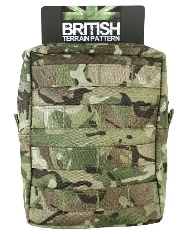Kombat Large Utility Pouch Multicam with Molle compatibility, designed for military and outdoor use. Features durable fabric in a Multicam camouflage pattern.  from  John Bull Clothing