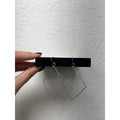 Large Hammered Wire Diamond Earrings  in 14k Gold FIll - Romantiques
