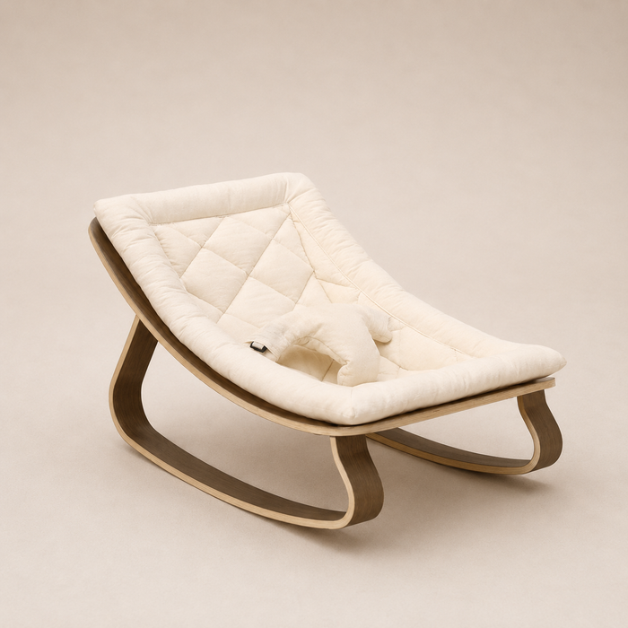 LEVO BABY ROCKER - naturel cover - WALNUT