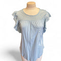 Light blue eyelet blouse
