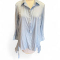 Light blue sheer blouse