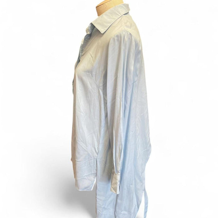 Light blue sheer blouse