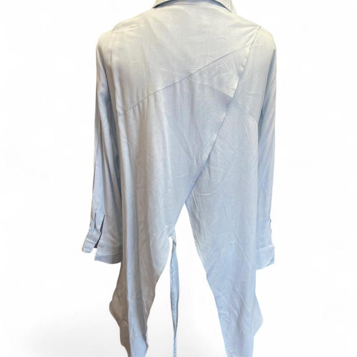 Light blue sheer blouse