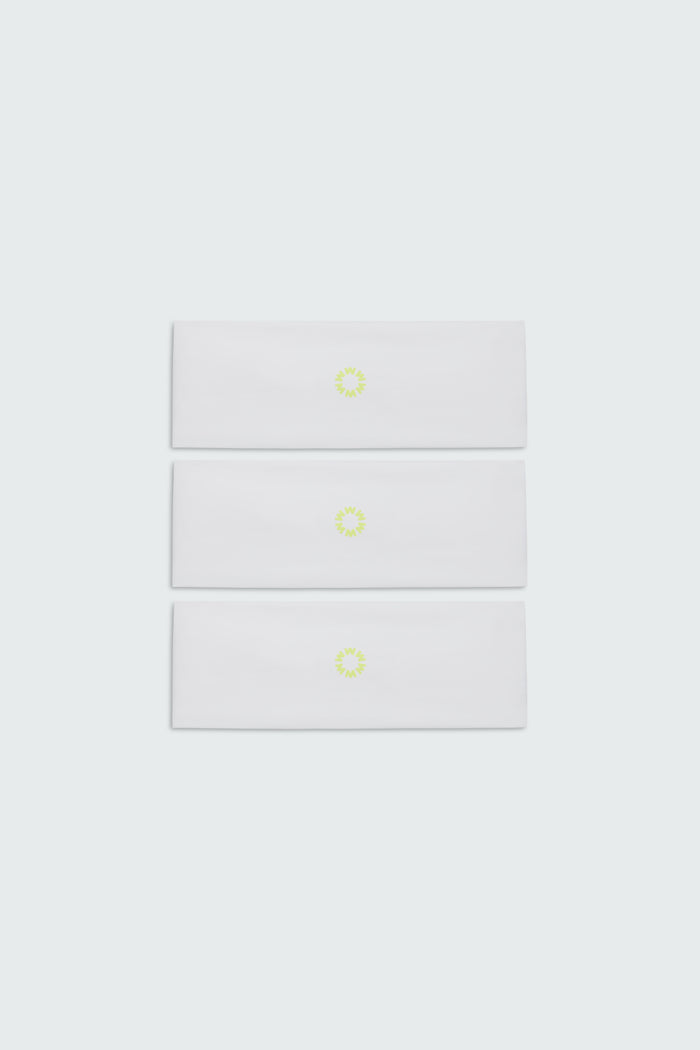 Watskin Lilly headband in White set of three shown flat