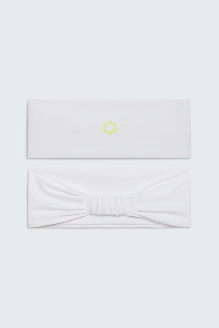 Watskin Lilt Headband shown in White front and back