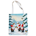 Linen look Tote bag Gnomes & Birds