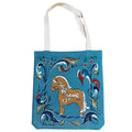 Linen look Tote bag Lise Lorentzen Rosemaling  Fjord horse
