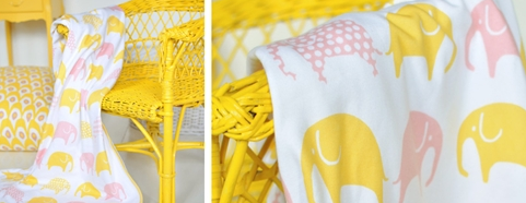 littlephant cotton baby blanket displayed in cosy home setting for newborn