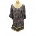 Loft purple paisley print top