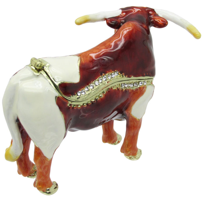 Longhorn Jeweled Trinket Box SWAROVSKI Crystals