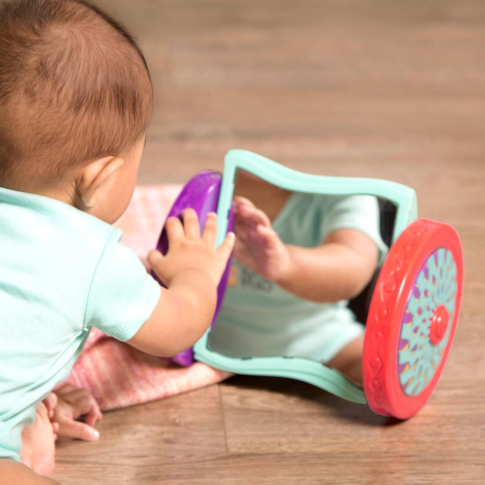 Rolling mirror toy.