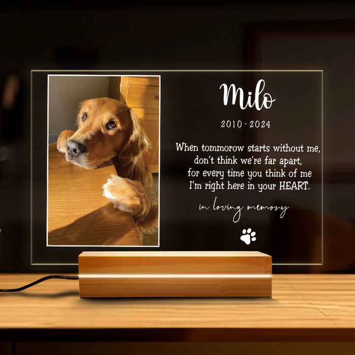 Loss of Dog Gift | When Tomorrow Starts Without Me Plaque