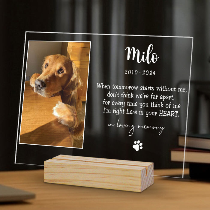 Loss of Dog Gift | When Tomorrow Starts Without Me Plaque