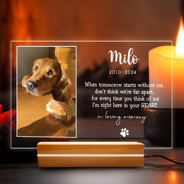 Loss of Dog Gift | When Tomorrow Starts Without Me Plaque