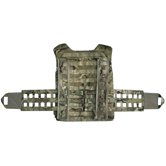 Rear view of Luminae Virtus Rigging Upgrade Kit showing zip adapters and laser-cut cummerbund for improved modularity and ventilation  from  John Bull Clothing