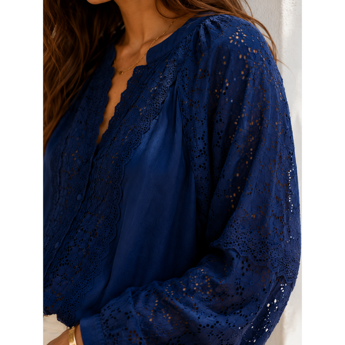 Mariner Blouse in Navy Blue