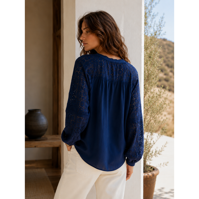 Mariner Blouse in Navy Blue