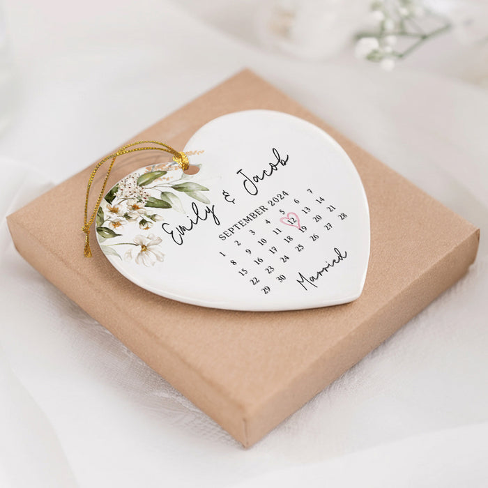Married Ornament | Heart Shape Calendar Gift