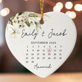 Married Ornament | Heart Shape Calendar Gift