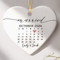 Married Ornament | Heart Shape Calendar Ornament