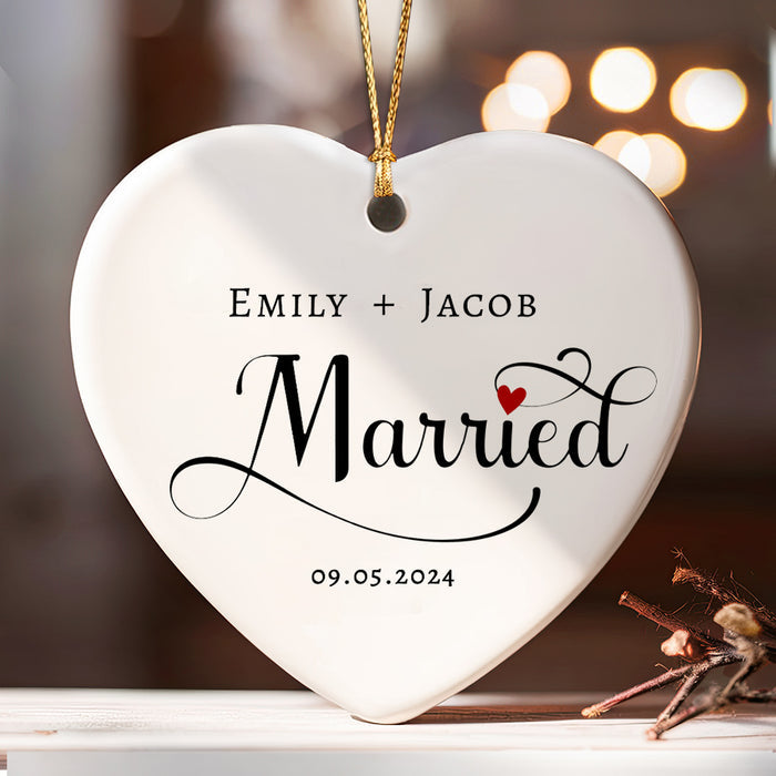 Married Ornament | Personalized Wedding Ornament
