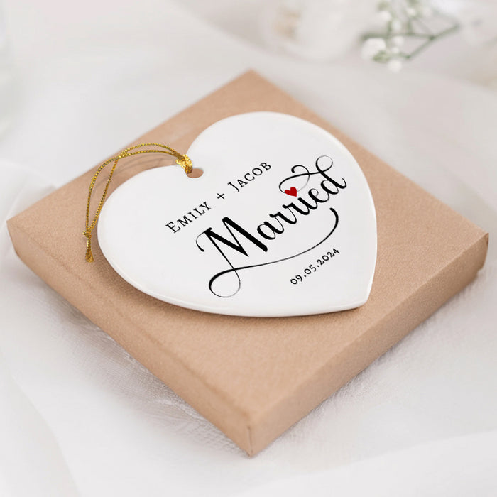 Married Ornament | Personalized Wedding Ornament