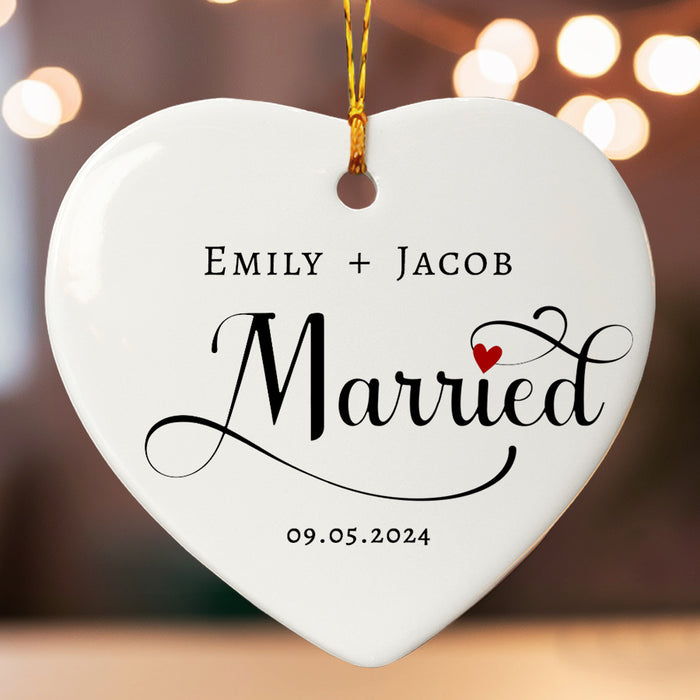 Married Ornament | Personalized Wedding Ornament