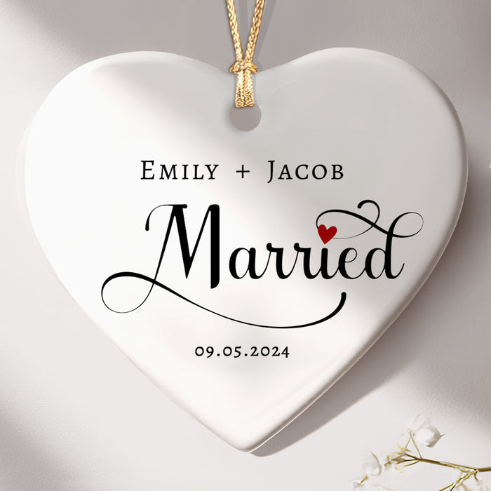 Married Ornament | Personalized Wedding Ornament