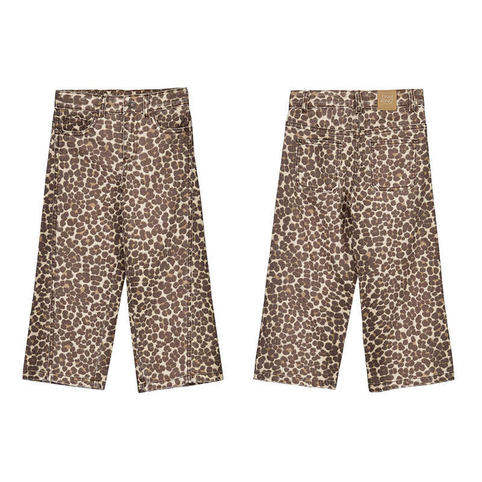 Mayoral – Cotton Twill Wide Pants in Leopard