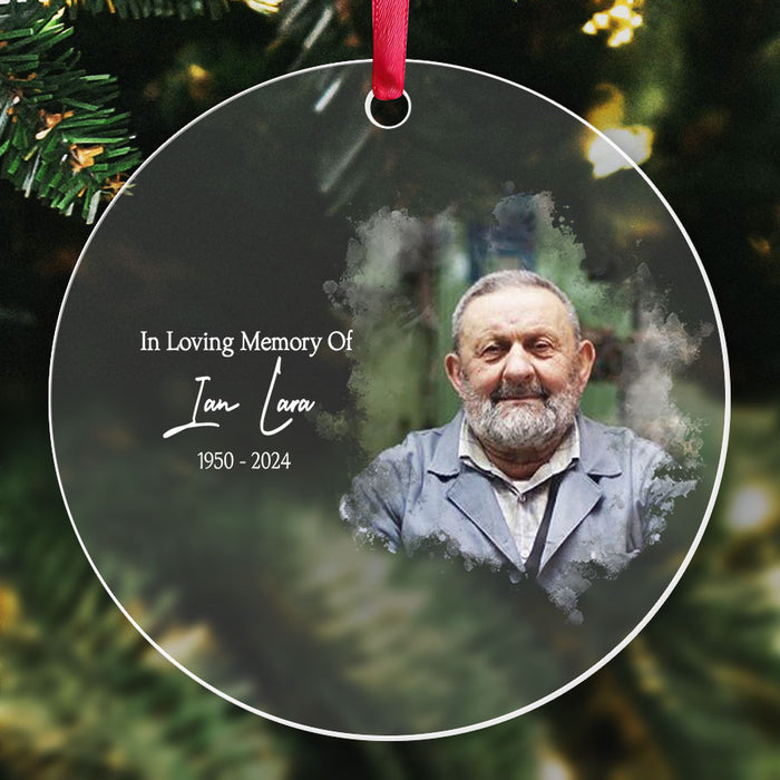 Personalized Memorial Christmas Ornaments | In Loving Memory Acrylic Ornament With Picture