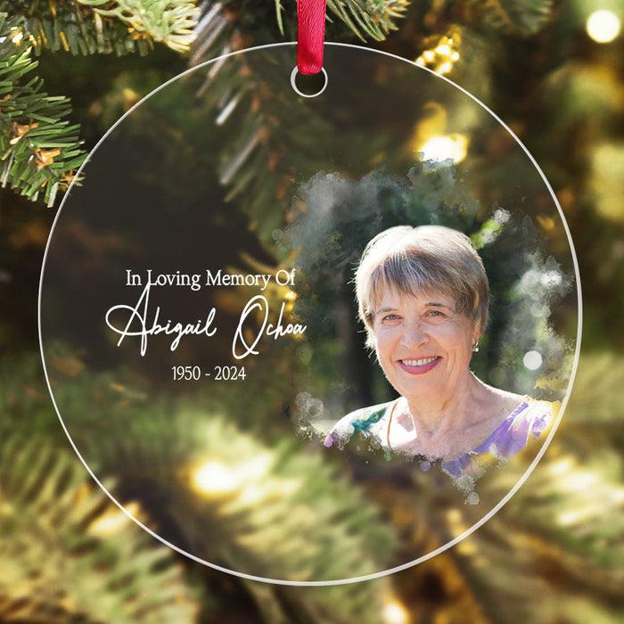Personalized Memorial Christmas Ornaments | In Loving Memory Acrylic Ornament With Custom Photo