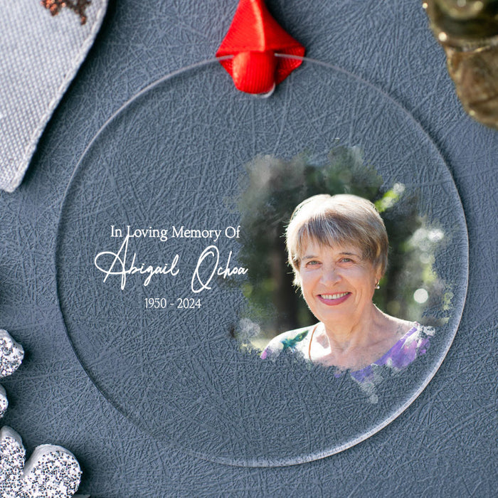 Memorial Ornament | In Loving Memory Acrylic Ornament With Custom Photo