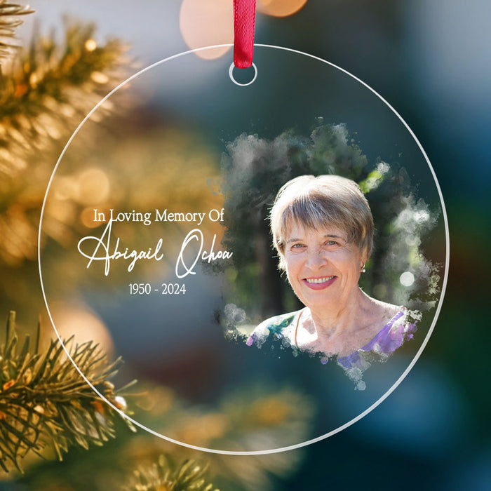 Memorial Ornament | In Loving Memory Acrylic Ornament With Custom Photo